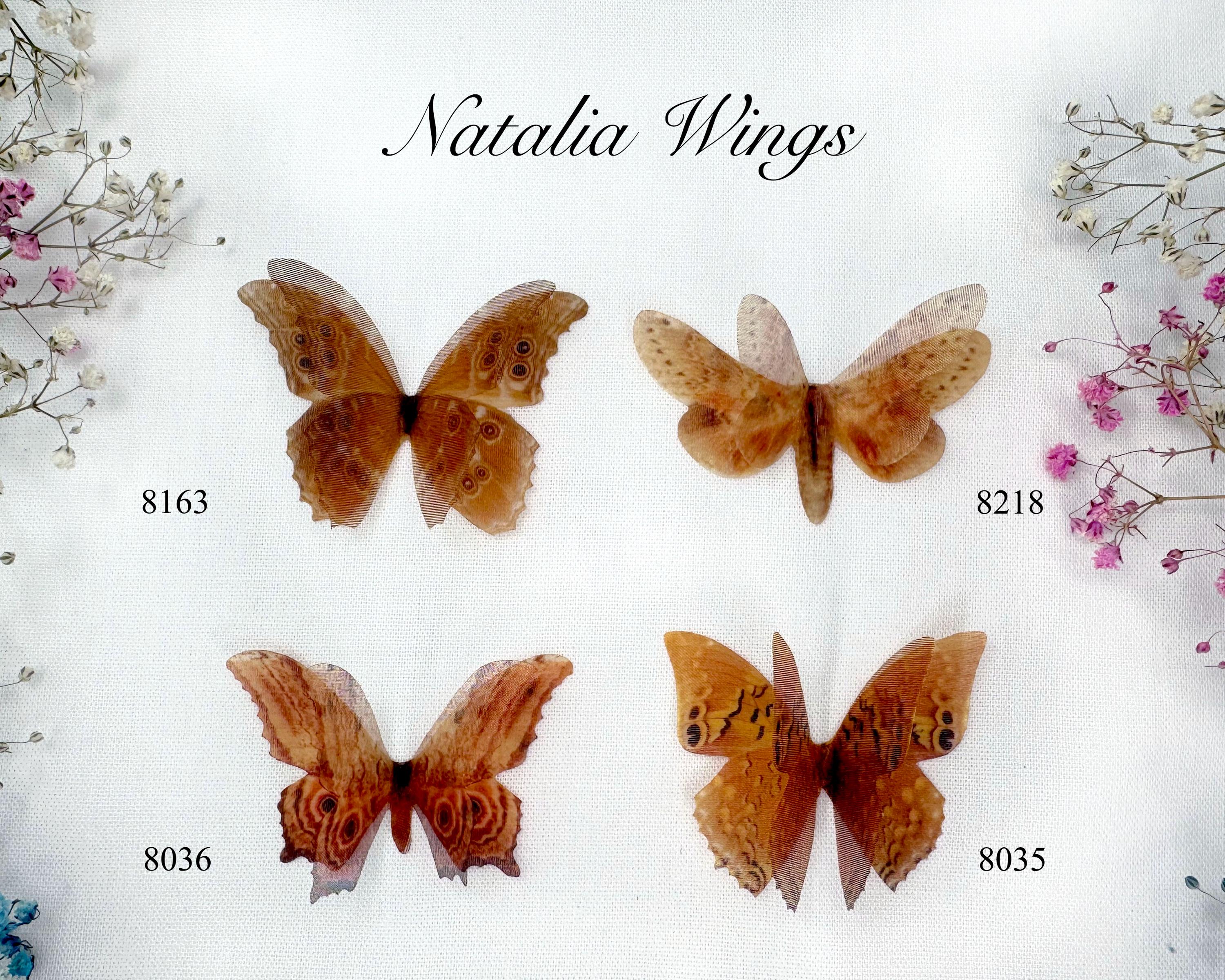 Orange Butterflies 6 Natalia Wings Handmade Silk Butterflies, Organza Butterfly, Fabric Wings, Butterfly Jewelry, You create your own set!