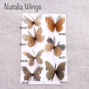 Silk Butterflies Beige 4, Butterfly Jewellery, Wing Jewelry,  Butterflies, Hair Pin, Badge, Brooch, Magnet, Decor, Accessory