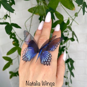Seide Schmetterling Ring 4150, Natalia Wings, Schmetterling Schmuck, Flügel Schmuck