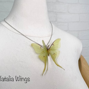 Seide Schmetterling Anhänger Blau 2045, Natalia Wings, Schmetterling Schmuck, Flügel Schmuck