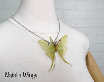 Silk Butterfly Pendant  Blue 2045, Natalia Wings,  Butterfly Jewelry,  Wing Jewelry