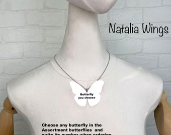 Silk Butterfly Pendant -  You Choose Butterfly!  Natalia Wings,  Butterfly Jewelry,  Wing Jewelry