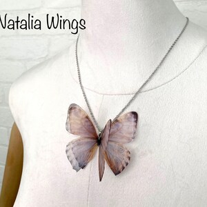 Silk Butterfly Pendant  Blue 4002, Natalia Wings,  Butterfly Jewelry,  Wing Jewelry