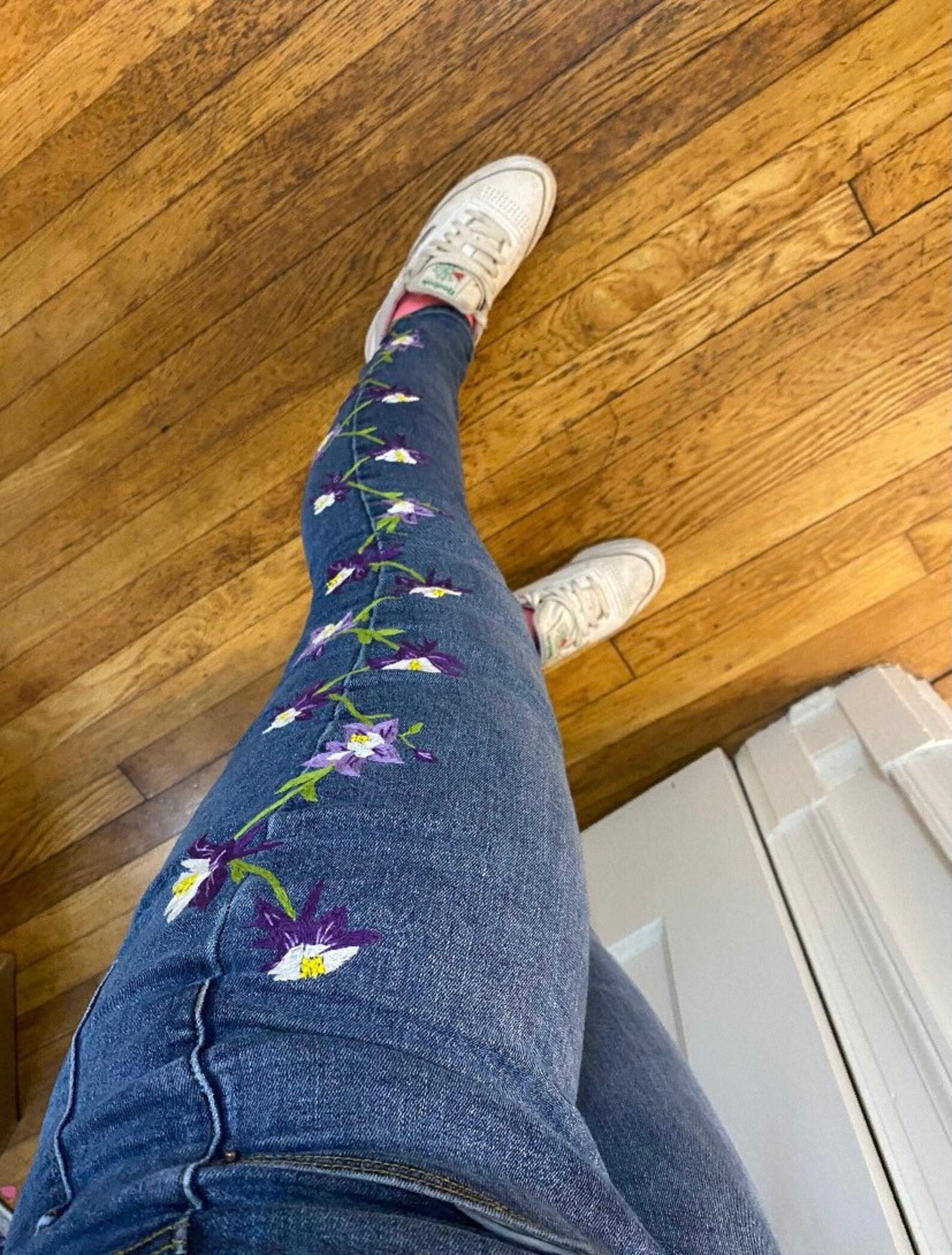 Custom Embroidery Jeans Etsy