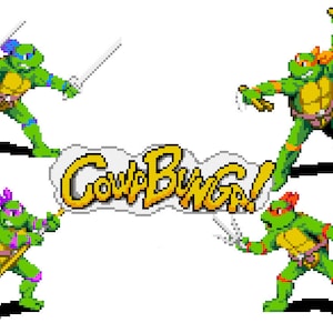 Teenage Mutant Ninja Turtles - Turtles In Time Arcade Cross Stitch PDF