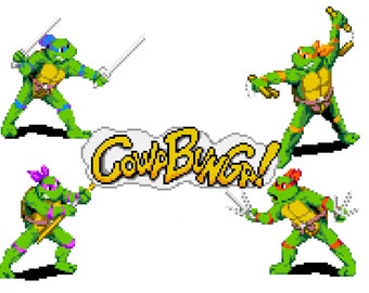 Teenage Mutant Ninja Turtles - Turtles In Time Arcade Cross Stitch PDF