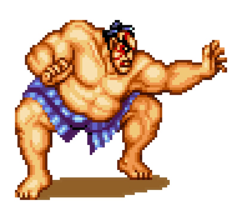 E Honda Street Fighter 2 Cross Stitch Pattern image 1