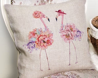 Flamingo Pillow Cover | Pillow Cover | Farmhouse Pillow Cover | Personalized Pillow Cover