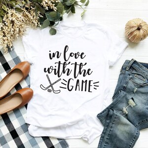 In love with the Game Tee | Hockey Tee | Kid Hockey Tee | Sports Tee | Hockey Mom Tee | Various Print Colors