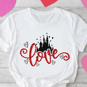 Castle Love Tee | Valentine&#39;s Day Shirt | Valentine&#39;s Day Tee | Mommy and Me Outfit