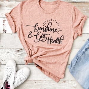 Sunshine & Gut Health Tee | Healthy Gut Tee | Gut Health Tee | Various Print Colors