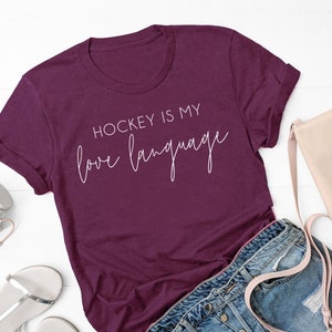 Hockey is my Love Language Tee | Sports Tee | Hockey Tee | Hockey Mom Tee | Various Print Colors