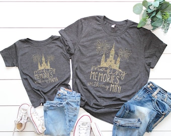 Making Memories With My Mama/Mini | Castle Tee | Mommy and Me Shirt | Family Vacation Tee | Many Print Colors | Each Shirt Sold Separately