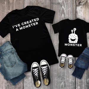 Daddy and Me Tee | I've created a Monster/ Monster Matching Tee | Family Shirts | Each Shirt Sold Separately | Various Print Colors