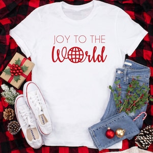Joy To The World Tee | Family Holiday Vacation Tee | Christmas Tee | Santas Reindeer Tee | Family Christmas Tee | Various Print Colors