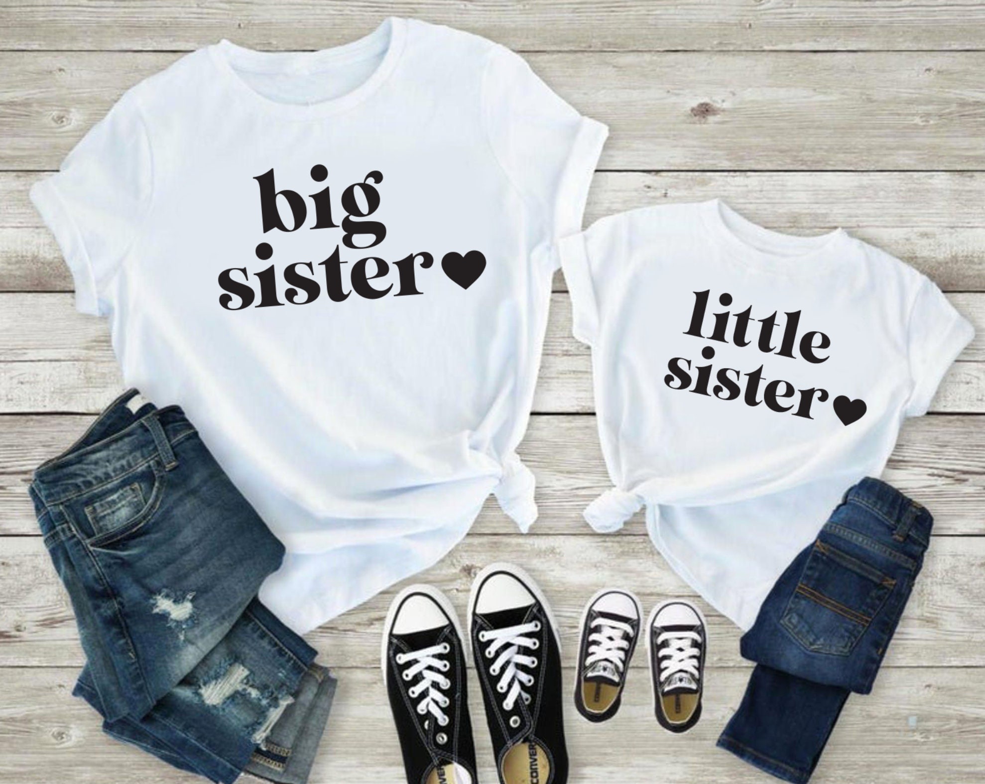Big Sister/ Little Sister Matching Tees | Family Tees | Various