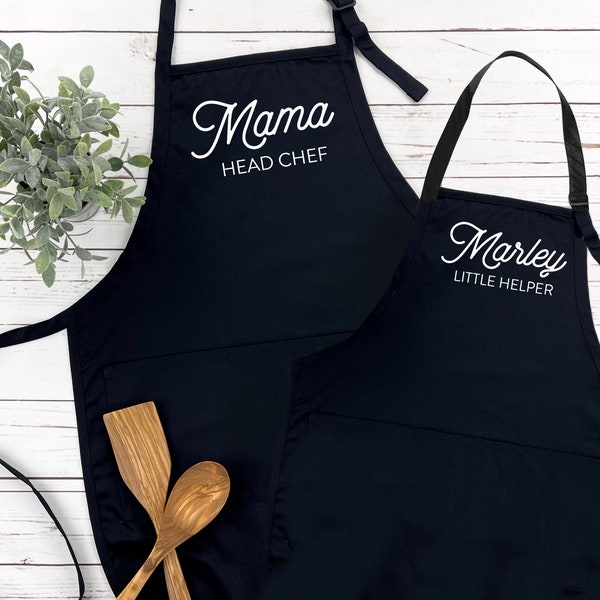 Mommy and Me Apron | Matching Apron Set | Mother Daughter Apron | Mom Apron | Many Print Colors | Age 8+