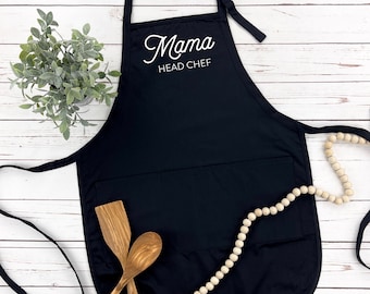 Personalized Kitchen Apron | Gift For Mom | Baking Apron | Name Apron | Cooking Apron | Custom Aprons | Many Print Colors