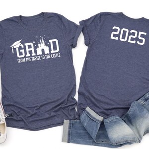 Abschluss-T-Shirt | Vom Schloss zum Quasten-Abschluss-T-Shirt | Viele Druck-Farben | Jedes Shirt separat erhältlich