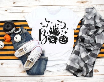 Boo Tee | Halloween Shirt | Pumpkin and Cauldron Tee | Halloween Castle Shirt | Mommy And Me Shirts | Various Print Colors