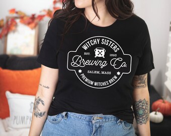 Witchy Sisters Brewing Co. Tee | 1693 Shirt | Premium Witches Brew Tee | Schwester Hexen Shirt | Halloween Shirt | Verschiedene Druckfarben