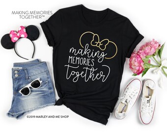 Making Memories Together® with Ears or Bow Ears | Mommy and Me Outfit | Family Vacation Tee | Many Print Colors | Each Shirt Sold Separately