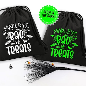 Trick Or Treat Backpack | Custom Trick Or Treat Bag | Name Trick or Treat Bag | Glow In The Dark Backpack | Halloween Backpack