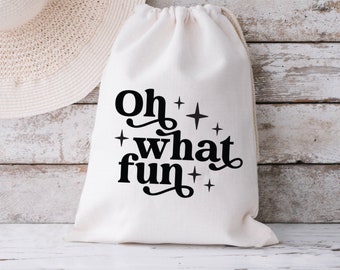 Gift Bag | Oh What Fun Bag | Funny Gift Bags | Holiday Gift Bags | Many Print Colors