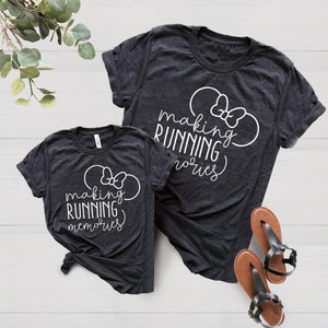 Making Running Memories 5K Shirt with Ears | Mommy and Me Shirt | Family Vacation Tee | Many Print Colors | Each Shirt Sold Separately