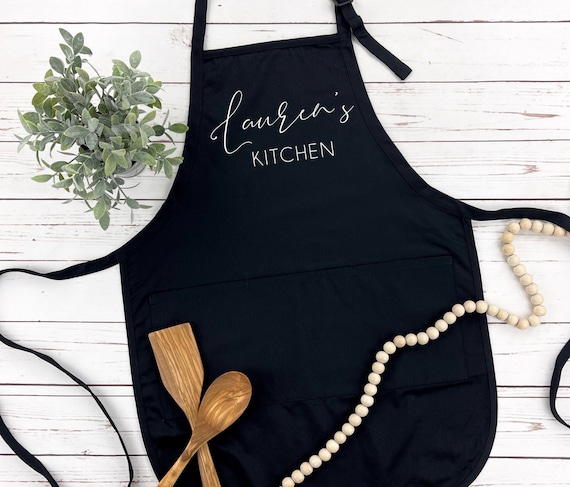 Delantal De Cocina Personalizable - 100% Algodón, Bolsillo Imprimible, Tamaño 60x85 Cm - Para Regalo
