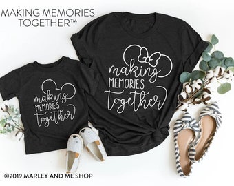 Making Memories Together® Tees with Ears | Mommy and Me Shirt | Family Vacation Tee | Many Print Colors | Each Shirt Sold Separately