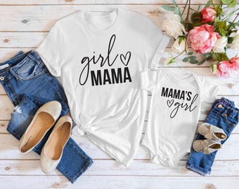 Girl Mama/Mamas Girl Matching Tees | Mommy and Me Tee | Matching Mommy and Me | Many Print Colors | Each Shirt Sold Separately
