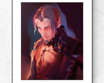 Arthur Nightingale. Warframe inspired art print