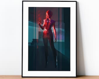 L'oiseau chanteur de Cyberpunk est une impression d'art inspirée