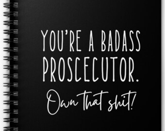 Prosecutor Gift, District Attorney | Funny Defense Lawyer Present From Client , Lined Notebook