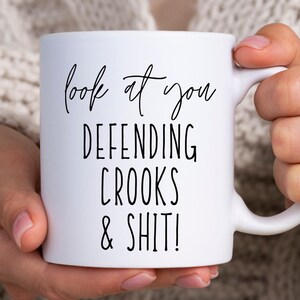 Defense Attorney Gift | Funny Thank You Appreciation Present Idea For Defending Lawyer, Coffee Cup