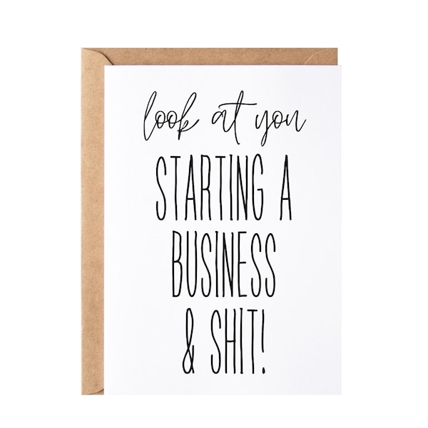 Regalo para nuevos emprendedores, idea de regalo divertida para quienes inician un nuevo negocio, tarjeta de felicitación