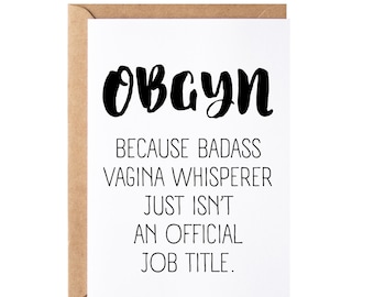 OBGYN Gift | Gynecologist Gift, Funny | Congratulations OB/GYN Obstetrician Graduation Card | Labor And Delivery Nurse Gift Idea