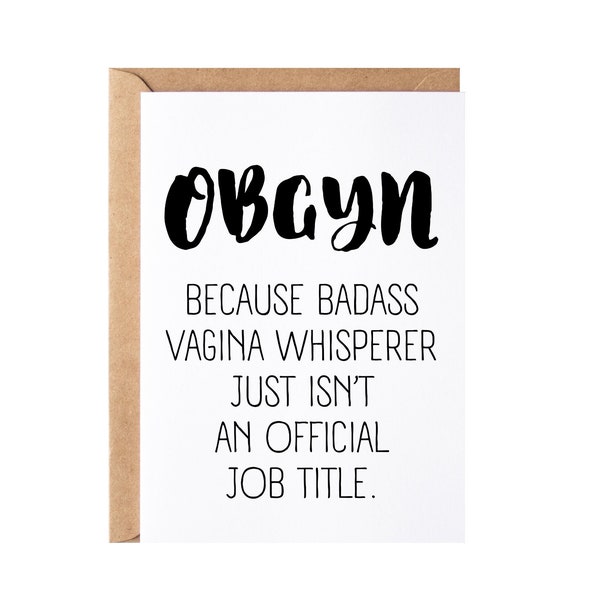 OBGYN Gift | Gynecologist Gift, Funny | Congratulations OB/GYN Obstetrician Graduation Card | Labor And Delivery Nurse Gift Idea