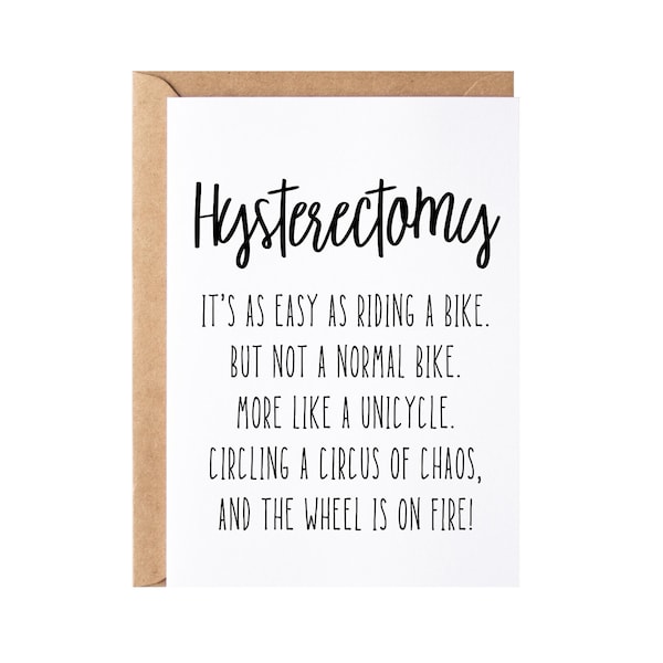 Hysterectomy Gift, Card | Funny Hysterectomy Surgery Recover Gift For Her | Hysterectomy Get Well Feel  Better Soon Present Idea For Women