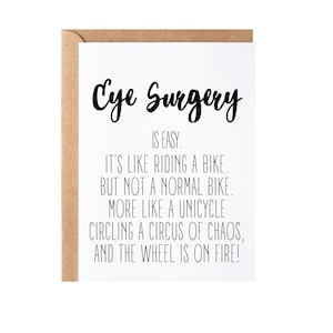 Eye Surgery Gift, Card | Having Eye Surgery Patient Recovery Present Idea, Funny Get Well Recovering From Eye Surgery Gift For Men And Women