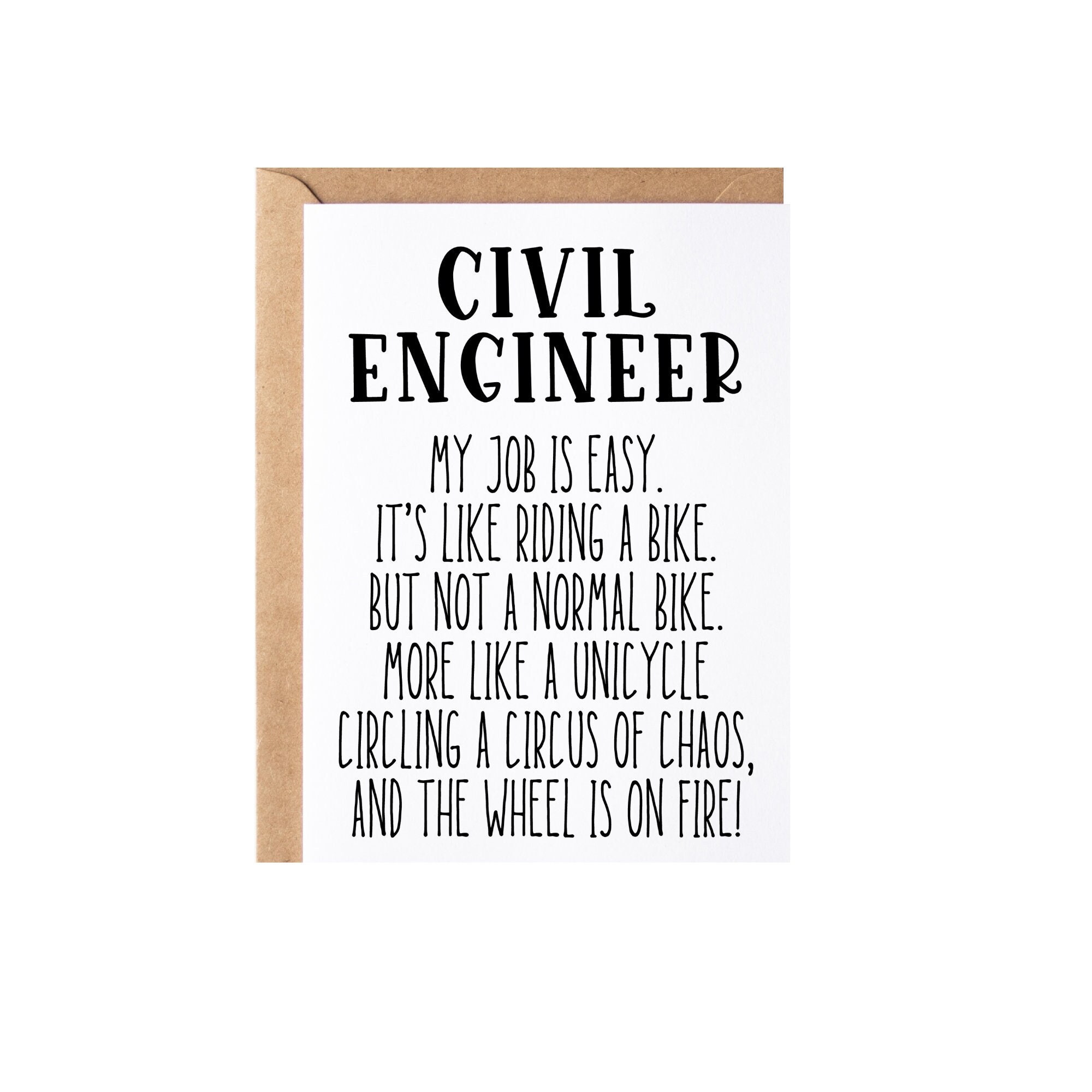 Engineering Thanks Civil Engineer Gift, Card | Funny Civil Engineering Thank You ...