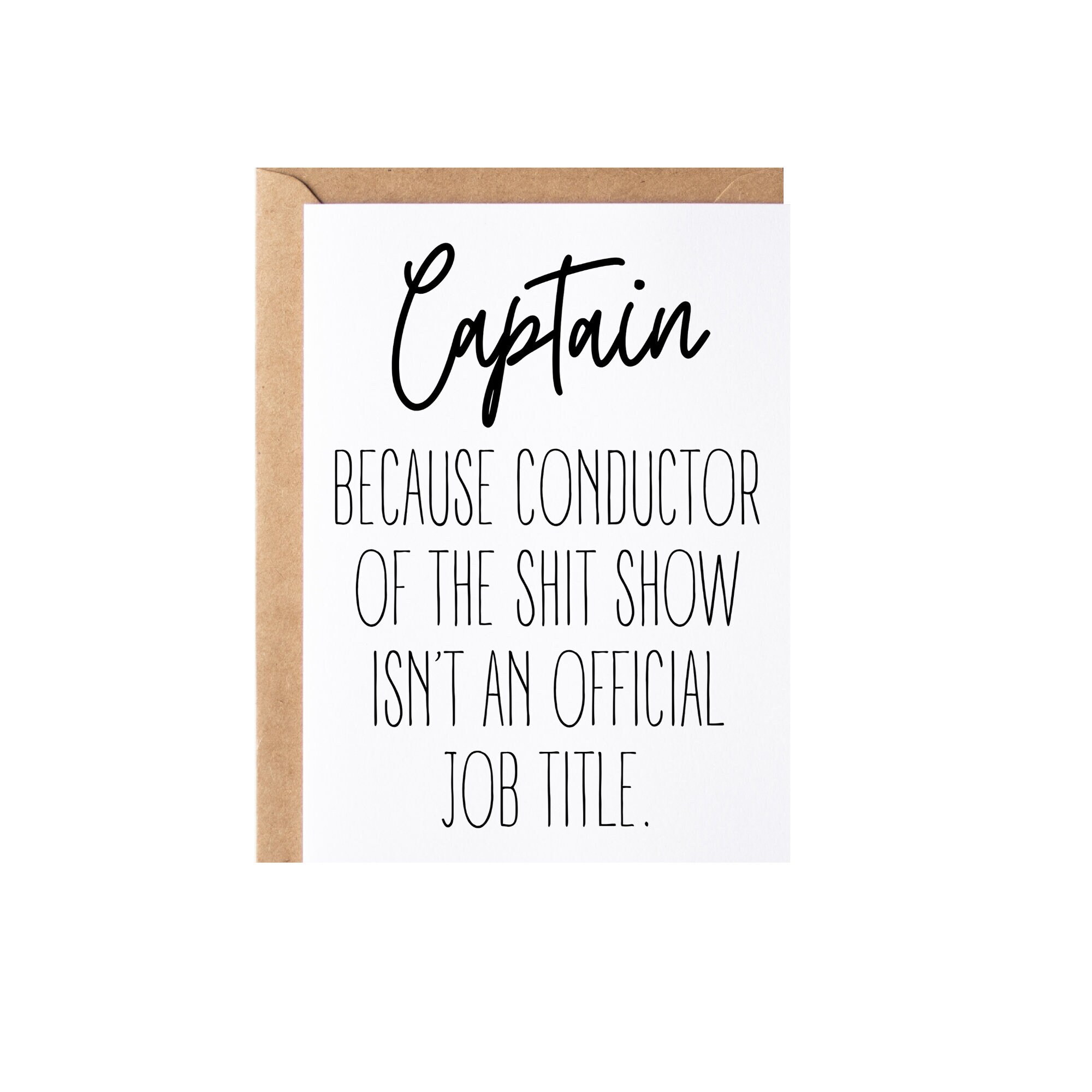 Captain Gift, Card Funny Captain Of The Team Present Idea - Greeting Card Blank Inside