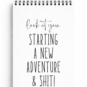 New Adventure Notebook, New Chapter Gift | Relocation Present For Best Friend + Coworker