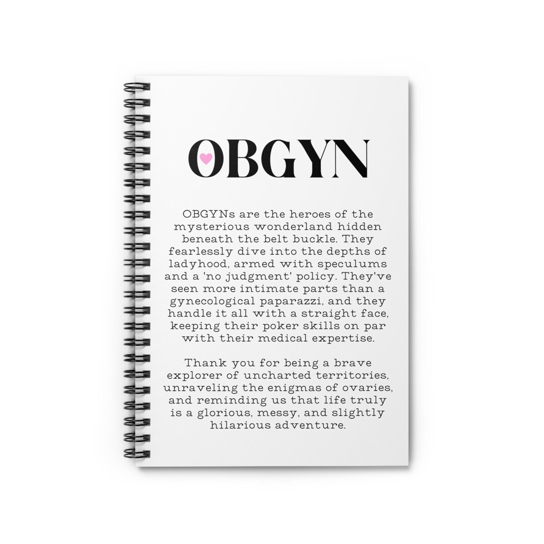 OBGYN Gift Gynecologist Funny Notebook OB/GYN - Etsy
