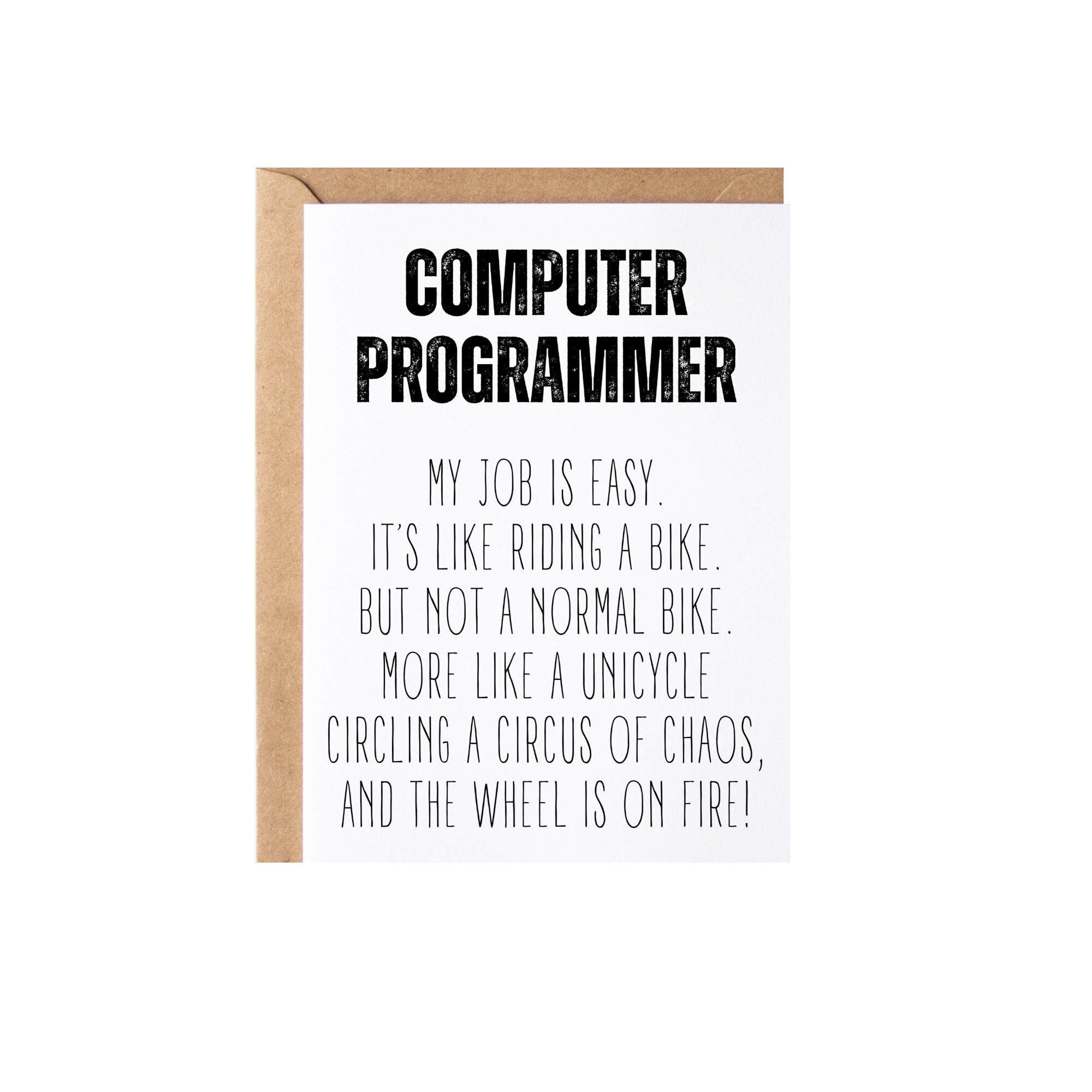 Programmers Appreciation Computer Programmer Gift, Card | Funny Computer Programmer Thank You ...