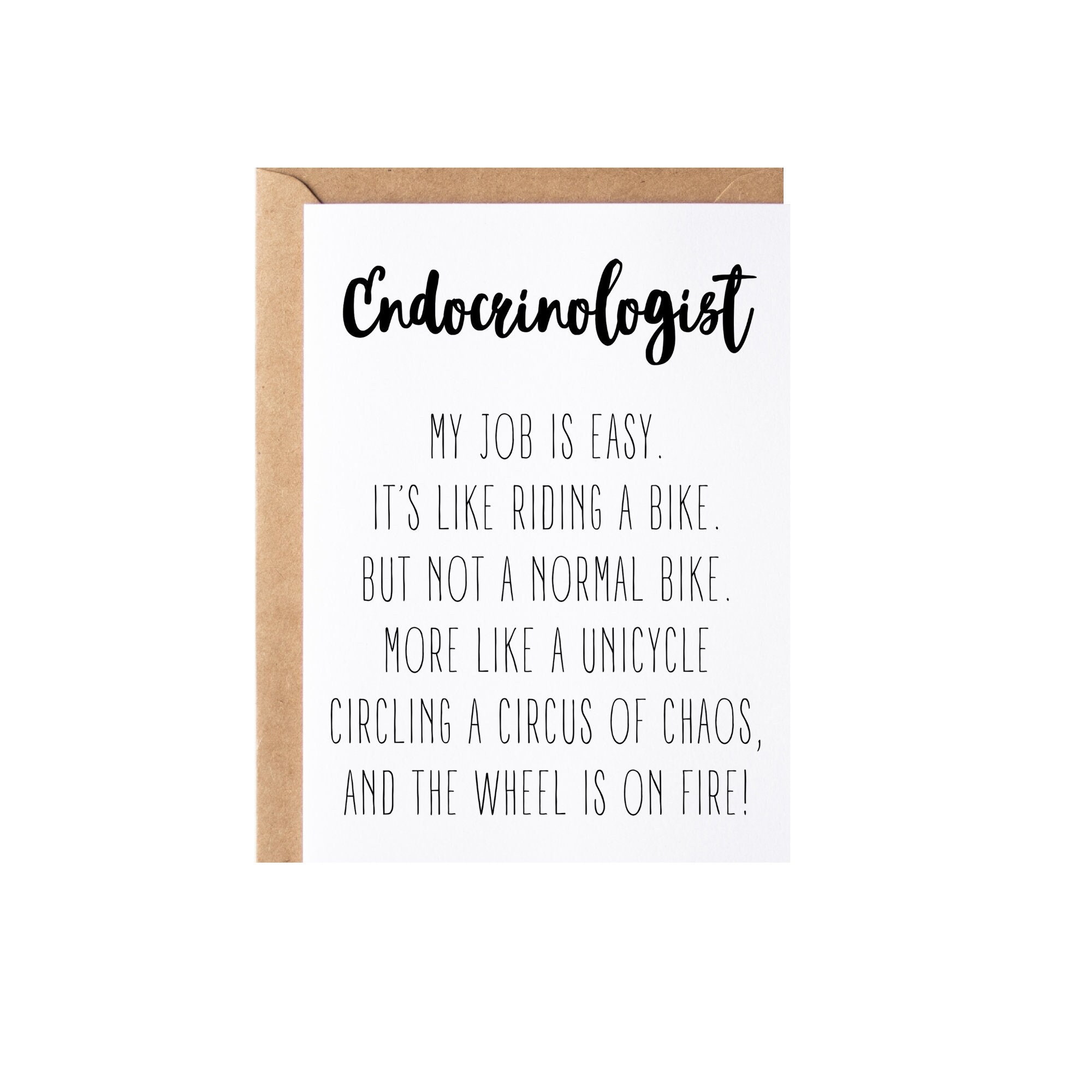 Endocrinologist Gift, Card | Funny Endocrinology Thank You Appreciation Present Idea