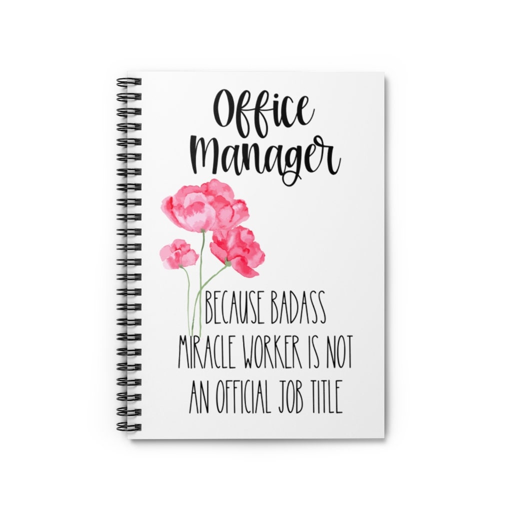 Office Supplies for Women Desk Writing Notebook Funny Work From Home  Essentials Accessories for Her Female Boss / Manager Gift Idea 
