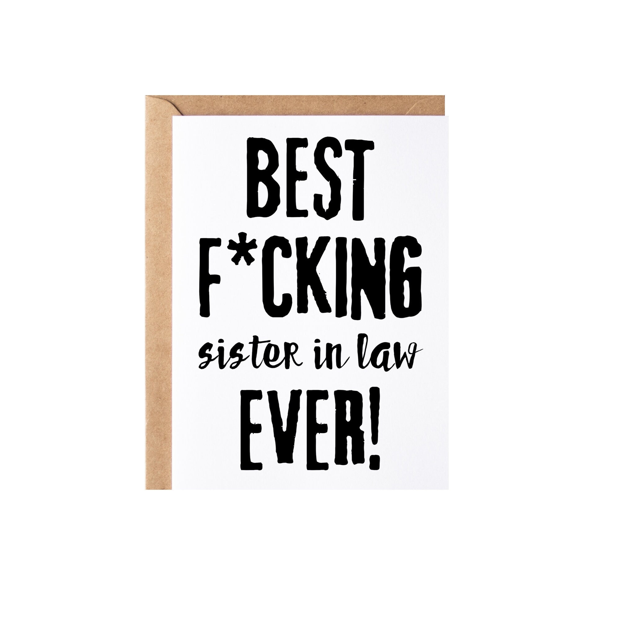 Sister In Law Gift, Card Funny Sister In Law Thank You Appreciation Present Idea, Sister In Law Wedding Day Card From Bride Or Groom