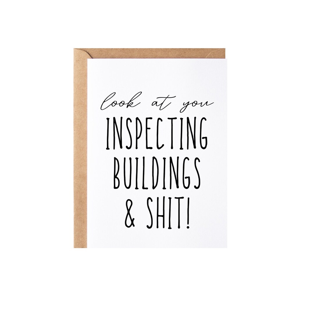 Building Inspector Gift, Card | Funny Building Inspection Appreciation ...